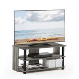 Furinno Sully 3-Tier Stand for TV up to 40, French Oak Grey/Black Furinno