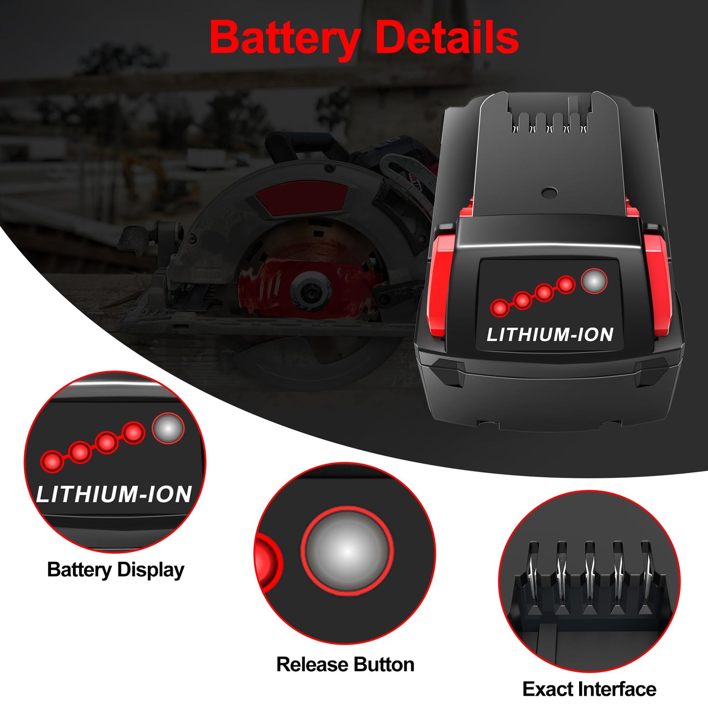 Worthmah 2 Pack 5.0Ah 18V Lithium Replacement Batteries Replacement for Milwaukee M18 Battery, Perfectly Compatible with Milwaukee 18-Volt Original Charger - WoodArtSupply