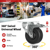 3 Tier Rolling Tool Cart, Tool Cart with Wheels and Drawers, 500 LBS Capacity Service Utility Cart, Mechanic Tool Cart on Wheels for Garage, Warehouse, Repair Shop, Red Wanmwill