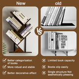 BESHIGH Wood Floating Hanging Shelves Storage for Wall, 4 Tier Wall Mount Tree Bookshelf for Displaying Books/CDs/Magazine, Unique Wall Bookcase for Home, Office, Living Room BESHIGH