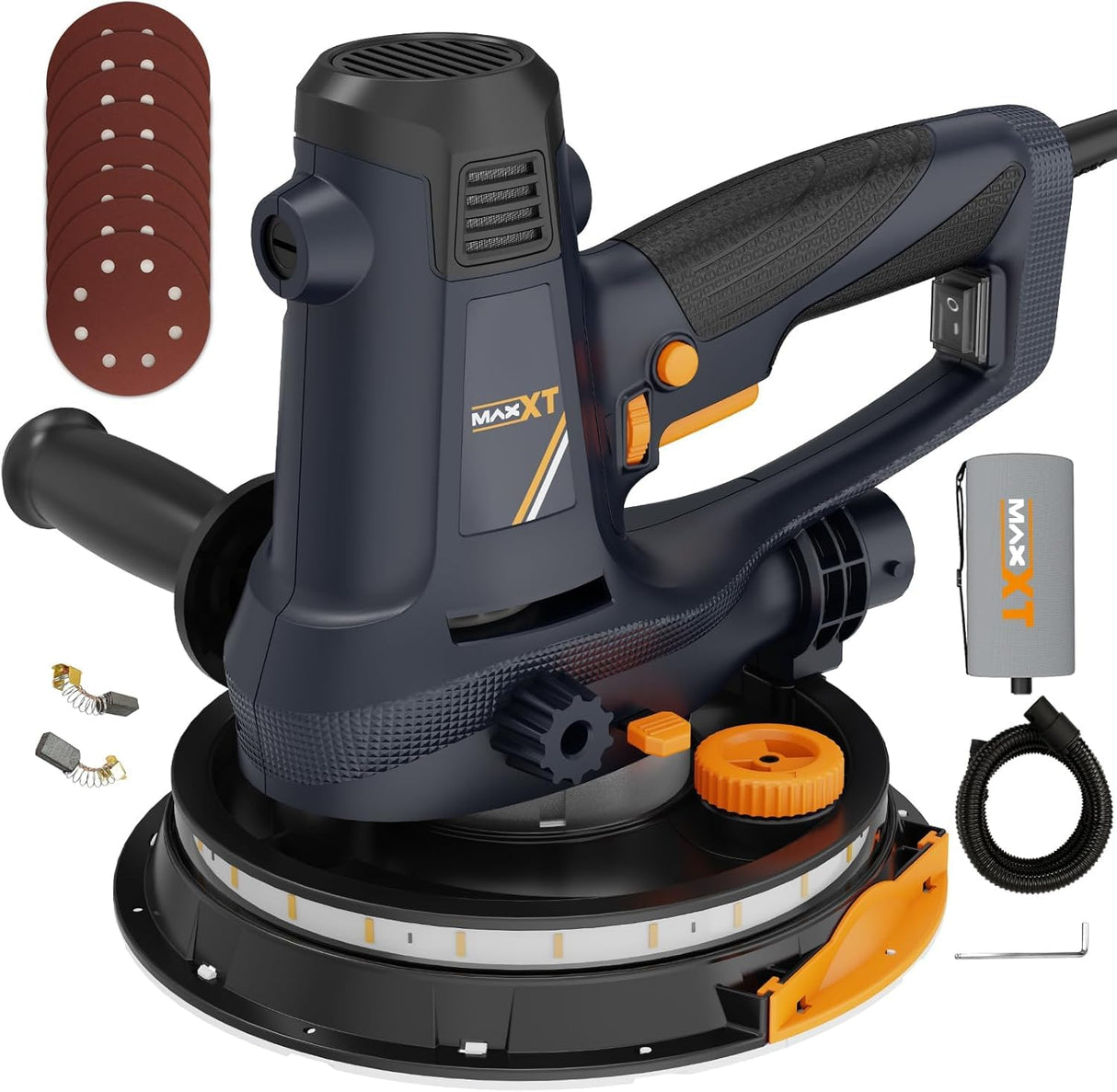 MAXXT Handheld Drywall Sander 810W, Electric Sander for Walls,Rough and fine Sanding, 1500-2800RPM Variable Speed, Upgraded Pad, Adjustable Suction, Self-Dust-Extraction (120, Volts) MAXXT