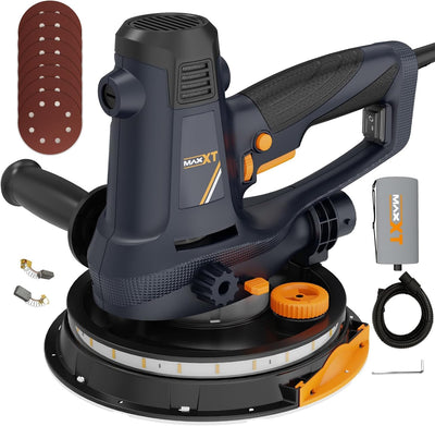 MAXXT Handheld Drywall Sander 810W, Electric Sander for Walls,Rough and fine Sanding, 1500-2800RPM Variable Speed, Upgraded Pad, Adjustable Suction, Self-Dust-Extraction (120, Volts)