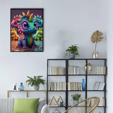 Dinosaur Diamond Painting Kits for Adults Beginners - Cartoon 5D Full Drill Round Diamond Art Kits Anime Dargon Diamond Dots Paintings with Diamonds Gem Art Picture Crafts Home Decor 8x12 inch CoHraeu