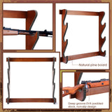 RattanView 2 Pcs Gun Racks Wood Display Rifle Rack Gun Storage Holder Wall Mount for Home or Garage RattanView