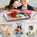 SJUTOUCI Tree Diamond Painting Kits for Adults, Diamond Art Kits for Beginners, 5D DIY Full Drill Gem Craft Art for Home Decor Gift 12x12 inch, Fall SJUTOUCI