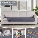 TAOCOCO 100% Waterproof Couch Cushion Cover Reversible Sofa Seat Cover for Dogs Pets Chaise Couch Cover for Sectional Sofa U Shape Couch Furniture Protector Sofa Slipcover(Oversized Sofa, Dark Grey) TAOCOCO