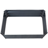 Sunnydaze 11.75" H Raised Metal Garden Bed - Galvanized Raised Garden Bed Outdoor for Vegetables and Flowers - Dark Gray - 4' x 3' Rectangle Sunnydaze