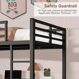 MAKIAAP Queen Heavy Duty Metal Loft Bed with L-Shaped Desk, Wardrobe & 5 Storage Shelves – Space-Saving Design for Kids, Teens, Adults – 500LBS Capacity, Easy Assembly (Queen) MAKIAAP