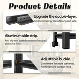 BEESTMUEBLE 5 Tiers Book Shelf, 48 Wide Bookcase,Metal Black Bookshelves, Living Room Shelves, Open Shelf Bookcase with Fences, Book Shelves for Bedroom/Office/Study, 47.2" W*23.6" D*72" H BEESTMUEBLE