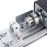 RELMON Mini CNC Lathe Machine Tool, Mini Lathe Beads Polisher Machine Kit, DIY Wood Lathe Milling Machine Grinding Polishing Beads Drill Rotary Tool Set, Grey RELMON