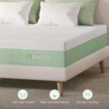 Novilla Mattress Queen Size,12 Inch Gel Memory Foam Mattress in a Box for Cool Night & Motion Isolation,Medium Firm Feel Bed Mattress,Bliss Novilla