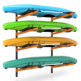 UOKRR Kayak Storage Rack, Wall Mount Kayak Racks for Indoor Outdoor Storage, Heavy Duty Adjustable Kayak Rack for Garage, Spacesaver (4 Kayaks, Wall Mount) UOKRR