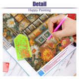 Books Diamond Art Kits for Adults, Flower 5D Diamond Painting for Adults, Gem Painting Kit Parts for Wall Home Decor Arts Craft 12x16 inch Clendo