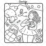 Girl Moments: Vol. 2 Coloring Book for Adults and Teens Featuring Cute Cozy Daily Activities for Relaxation Coco Wyo LLC