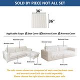 Eismodra Sectional Couch Covers,L Shape Sofa Slipcover Furniture Protector for Dogs Cats Pet Chaise Lounge 3 Cushion Couch Loveseat,White 36 x 36 inches (Only 1 Piece) Eismodra