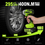 Yougfin Cordless Impact Wrench 1/2 inch for Lug Nuts, 20V Brushless Power Impact Gun Kit 400N.M, 4.0 Ah Battery Powered Impact Driver Heavy Duty, Electric Impact Wrench for Car Home Yougfin