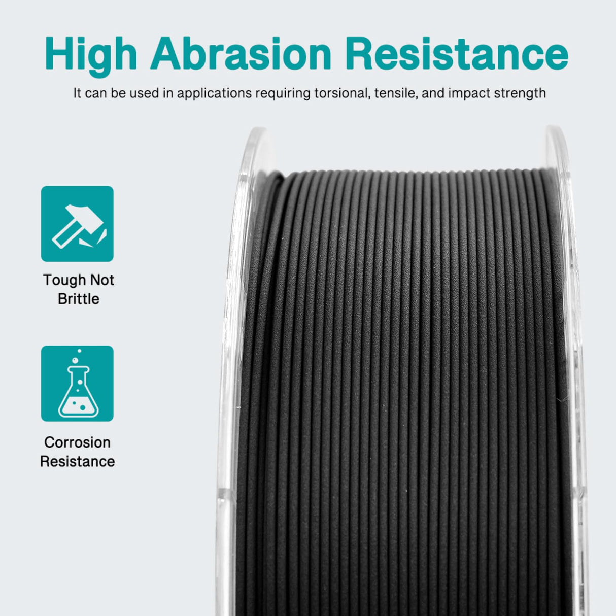 YXPOLYER Carbon Fiber Nylon Filament 3D Printer Filament PA6-CF Filament 1.75mm 1kg with PC Spool, PA6 CF 3D Printing Filament yxpolyer