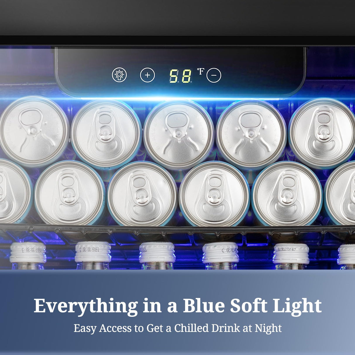 Antarctic Star Beverage Refrigerator Cooler 68 Can, Mini Fridge with Glass Door for Beer Drinks Wine,Freestanding Small Fridge with Electronic Temperature Control for Home and Bar,1.7 cu.ft Antarctic Star