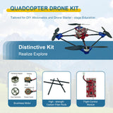 Quadrotor Drone DIY Kit: A Unique STEM Project with Brushless Motor, Optical Flow Hovering, One-Click Takeoff and Landing, and 360° Flip for DIY Enthusiasts to Learn Drone Basics EIELEDIY