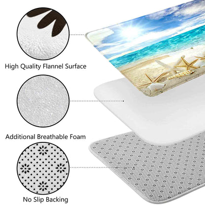 ZMvise Sublimation Blanks Bathroom Door Mats Polyester Heat Transfer Shower Mat Decoration Bath Rug Set of 1