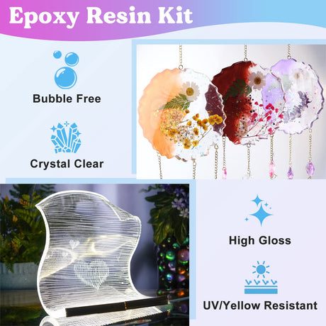 Bundle Set of 72oz Fast Cure Resin and 1.5 Gallon Epoxy Resin Kit LET'S RESIN