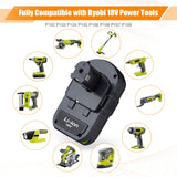 LORDONE 2Pack 3600mAh P108 Battery Compatible with Ryobi 18V Lithium Battery ONE+ P102 P103 P104 P105 P107 P108 P109 P190 P191 P122 Cordless Tool Battery LORDONE