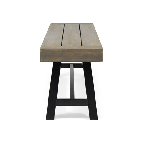 Outdoor Patio Bench - Gray / Rustic Metal HouseOfZazla