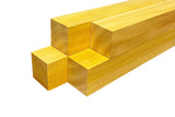 Barrington Hardwoods Yellow Heart Turning Blanks 2" x 2" (4 Pcs) (2" x 2" x 12") Barrington Hardwoods