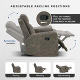 Lexicon Manual Recliner Chair, Textured Microfiber Reclining Sofa Chair, Home Theater Seating, Wall Hugger, Track Arms, Manual Recliner for Living Room/Office/Apartment, Easy Assembly, Brown Lexicon