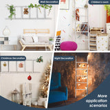 5-Tier Blanket Ladder Wooden, 5.3FT(63'') Blanket Quilt Holder Rack Decorative Ladder, Easy Assembly, Rustic Farmhouse Ladder Shelf for The Living Room Bedroom Bathroom Home Decor, White Wash Delywh