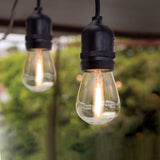 Feit Electric LED String Lights, 20ft Commercial Grade and Shatter Resistant String Lights with 10 Outdoor Sockets, Linkable, 15,000-Hour Lifetime, Wet Rated, SL20-10/FIL, 12 Bulbs Included Feit Electric