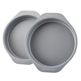 Farberware GoldenBake Bakeware Nonstick Baking Pans/Cake Pan Set, Round, Insulated, Two 8-Inch, Gray Farberware
