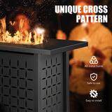 Vongrasig 43 inch Gas Fire Pit Table, 50,000 BTU Outdoor Rectangular Propane Firepit Table with Lid, Lava Rock, 2 in 1 Firepit Table for Outside, Patio, Deck, Garden, Backyard Vongrasig