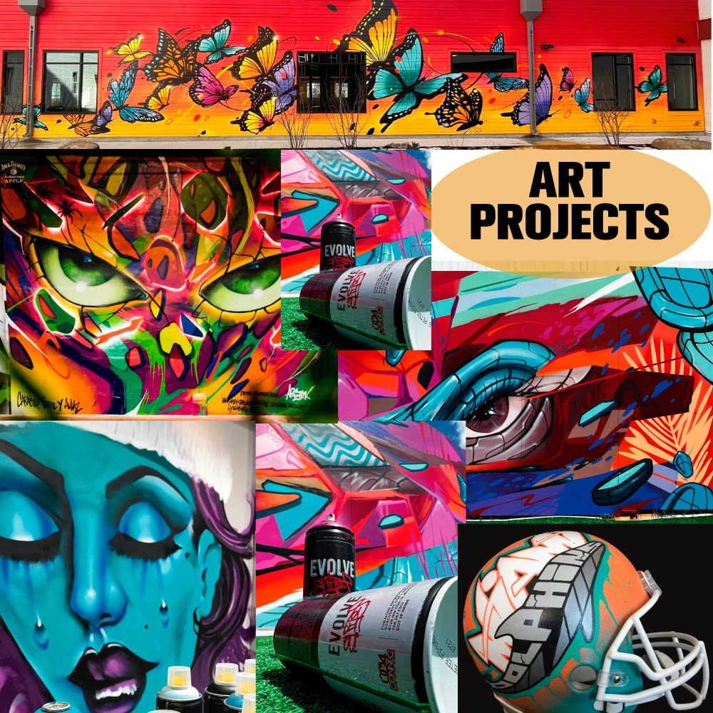 Evolve Elite 24 pack, Low Pressure - Assorted Colors - 12 oz Spray Paint Cans Generic