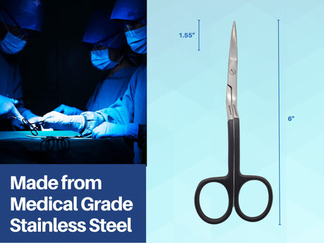 ARTMAN INSTRUMENTS Bent Handle Curved Embroidery Scissors - 6 Inch Curved Applique Scissors for Machine Embroidery, Fabric Stitches, and Crafting - Premium Stainless Steel with Precision Blades Artman Instruments