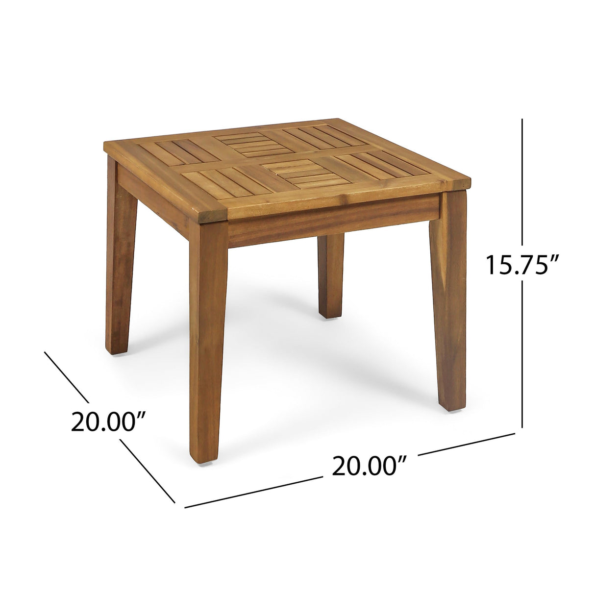 Christopher Knight Home Hampton End Table, 20 "W x 20 "D x 15.75 "H, Natural Brown Christopher Knight Home