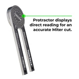 Toolzilla 7-Inch Aluminum Miter Saw Protractor Angle Finder - Measuring Tool with Multiple Scales Features for Woodworking Metalworking and All Building Trade TOOLZILLA