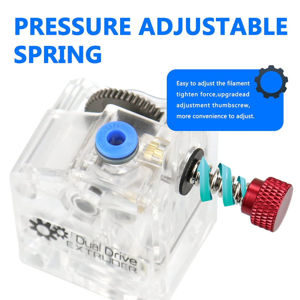 Haldis 3D Extruder DDB Universal Nickel Plated Gear Dual Drive 3D Printer Extruder for Ender 3 Pro Ender 5 Pro CR10S Pro, Mega S, Prusa I3 Other DIY 3D Printer Kit (DDB Right) WoodArtSupply