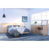 Nexera Floating Platform Bed Frame - Queen Size in Natural Maple Nexera