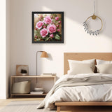 TOSTOG Flower Diamond Art Kits for Adults, DIY Flower Diamond Paintings Kits for Adults Beginner, Full Drill Pink Rose Diamond Paintings Kit, Cute Rose Gem Painting Wall Art Decoration 12 * 12 Inch. TOSTOG