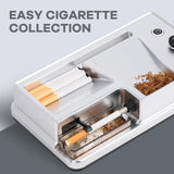 NEWTRY Infrared Sensor Cigarette Rolling Machine, Electric Automatic Tobacco Roller, Portable Tobacco Injector with 1 Brush, 1 Stirring Rod Silver (0.31’’) NEWTRY