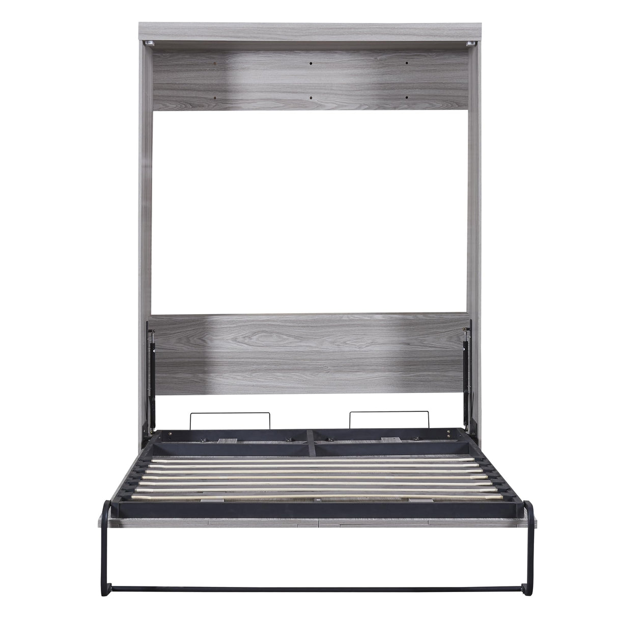 Harper & Bright Designs Full Size Murphy Bed, Wooden Wall Bed, can be Folded into a Cabinet, Gray Harper & Bright Designs