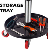 PowerSmart 360°Rolling Mechanic Stool with Tool Tray,300 lbs Capacity, Adjustable 15-20 Inches, Ideal for Garage/Shop Use,PS1101 PowerSmart
