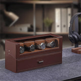 ProCase Watch Case for Men, 10 Slot Watch Display Stand with Acrylic Lid, Watch Display Case with Drawer, 2-Layer Mens Watch Box, Watch Holder Organizer for Men Women -Espresso ProCase