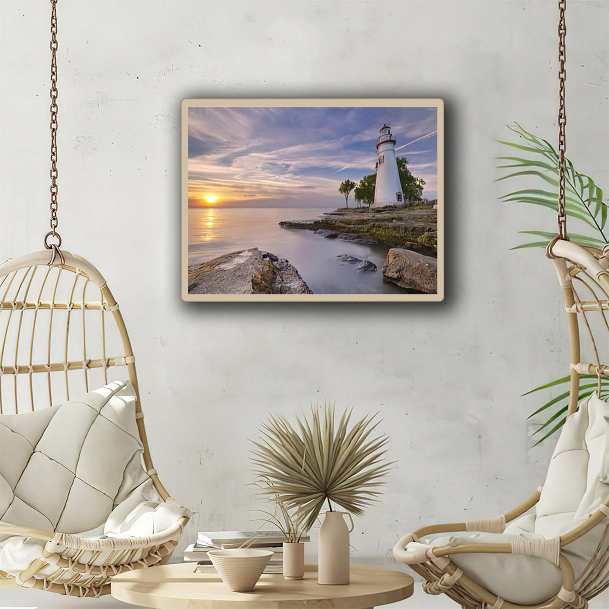 YUINJP Diamond Painting Lighthouse The Marblehead Lighthouse on Edge of Lake Erie in Ohio USA Photographed at for Adult Painting Kits Diamond Art Perfect for Home Wall Decor 30x40cm, 12x16inch YUINJP
