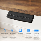 Vabches Electric Standing Desk Adjustable Height, LED Stand Up Desk with Drawers and Charging Station 48 Inch Ergonomic Sit Stand Desk with Storage Uplift Work Desk for Home Office (Rustic Brown) Vabches