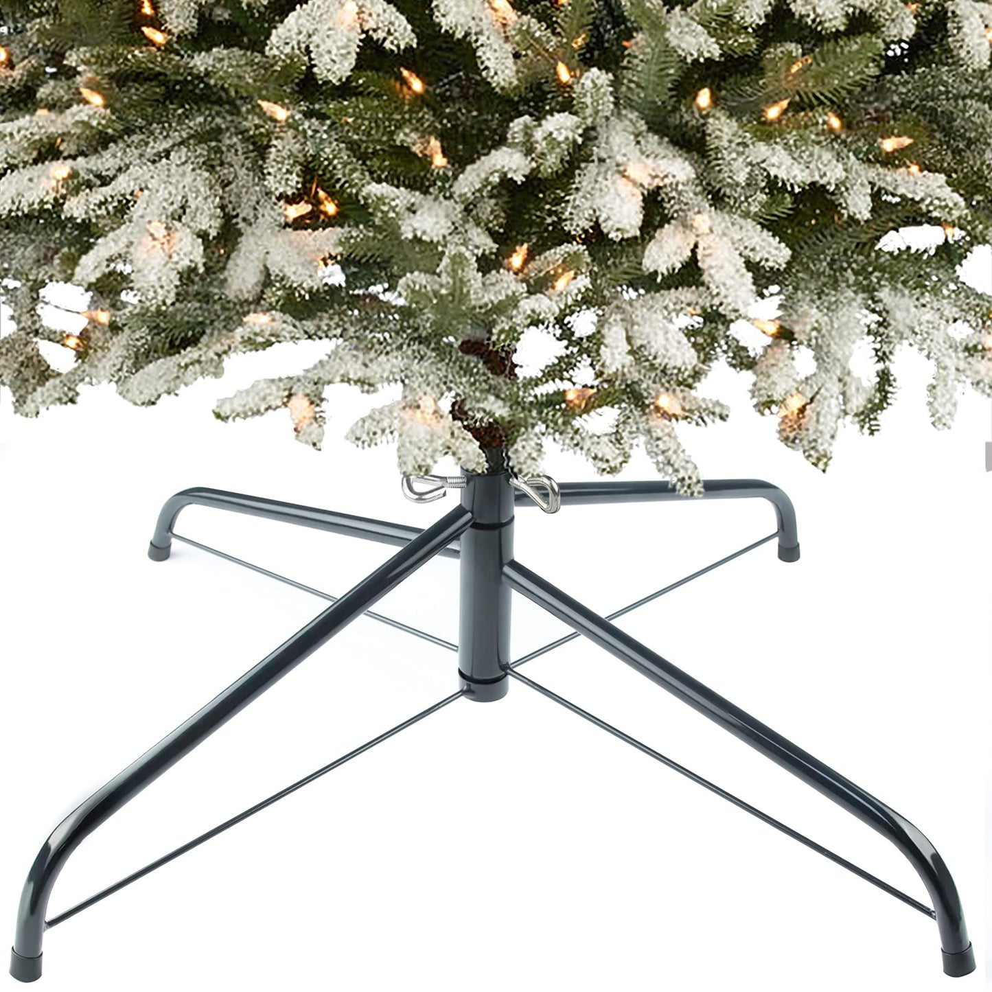 MNKXL 28 Inch Christmas Tree Stand for 4 to 10ft Christmas Trees,fits 1.3 inch Pole,Folding Christmas Tree Stand