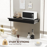 Eylar Intact Secret Home Decor with Hidden Storage, Floating Night Stand with Gun Drawer, Space-Saving Gun Shelf for Bedroom, Hallway, Office, Solid Wood (Black) Eylar