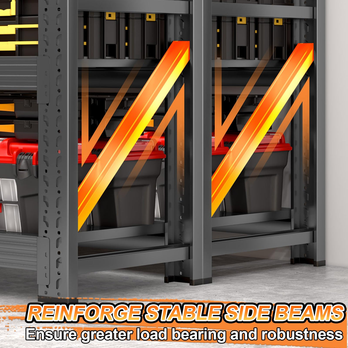 Umeiga 59" W Heavy Duty Garage Shelving, 6000LBS Garage Storage Shelves Industrial Shelving Unit, 4 Tier Adjustable Metal Shelving for Basement, Shop, Warehouse, 59" W x 24" D x 59" H Umeiga