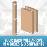 2-Pack 4 x 8 MonsterRax Overhead Garage Storage Rack, Ceiling Racks for Garage, Organization Shelving, Adjustable Hanging Shelf, Grey, 24"-45" Height Adjustment MonsterRAX Storage Solutions